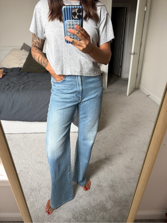 MOTHER Denim - MOTHER The Lasso Sneak wide leg jeans